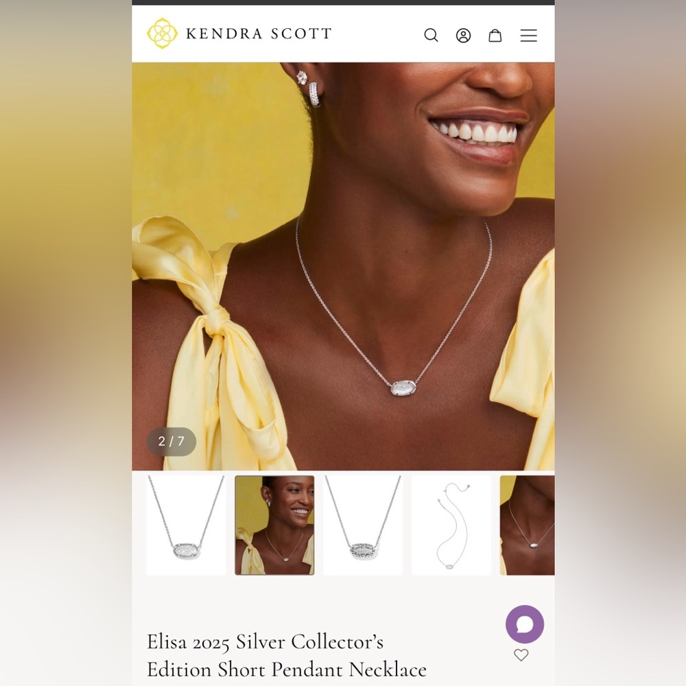 NWT Kendra Scott Elisa 2025 Silver Collector’s Edition - Picture 3 of 6